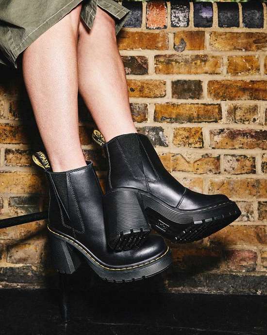Botines Dr. Martens Spence Flared Mujer Negros MX-71532